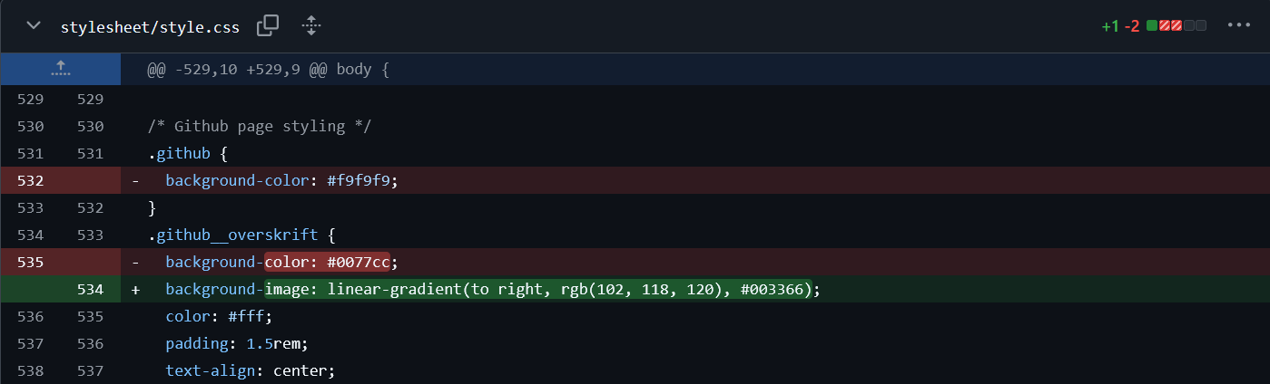 Kodeendringer eksempel 1